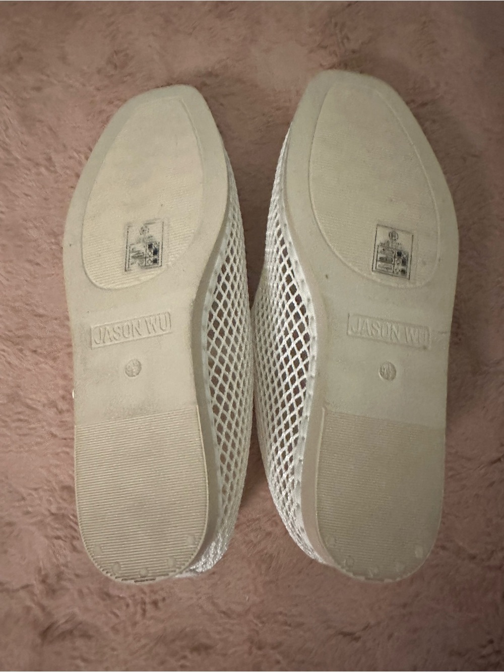 NWOB Jason Wu White Mesh Mary Jane Flats size 9.5 - Picture 4 of 8